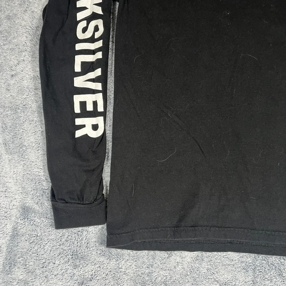 Quiksilver Ron Jon Surf Shop Long Sleeve T-Shirt Mens XL Black‎ Premium Fit Logo